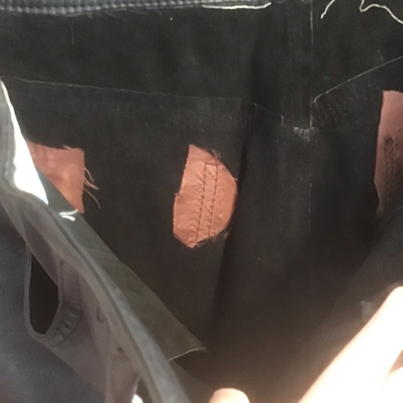 F.A.I. VINTAGE Woman’s Black High Waist Rise Leather Pants 12 - Picture 6 of 6